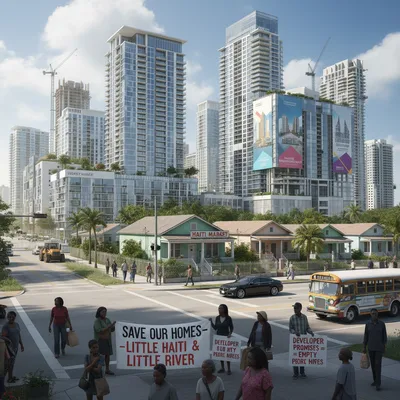Miami redevelopment projects in Little Haiti and Little River feature modern buildings attracting attention.