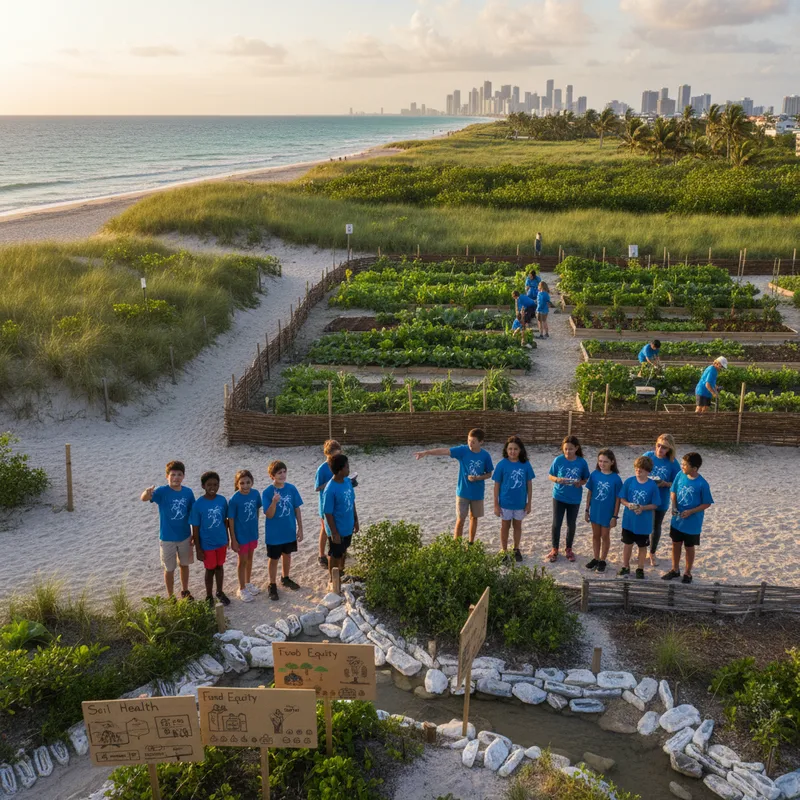 Miami middle school students with environmental projects accept grants for local crisis solutions.