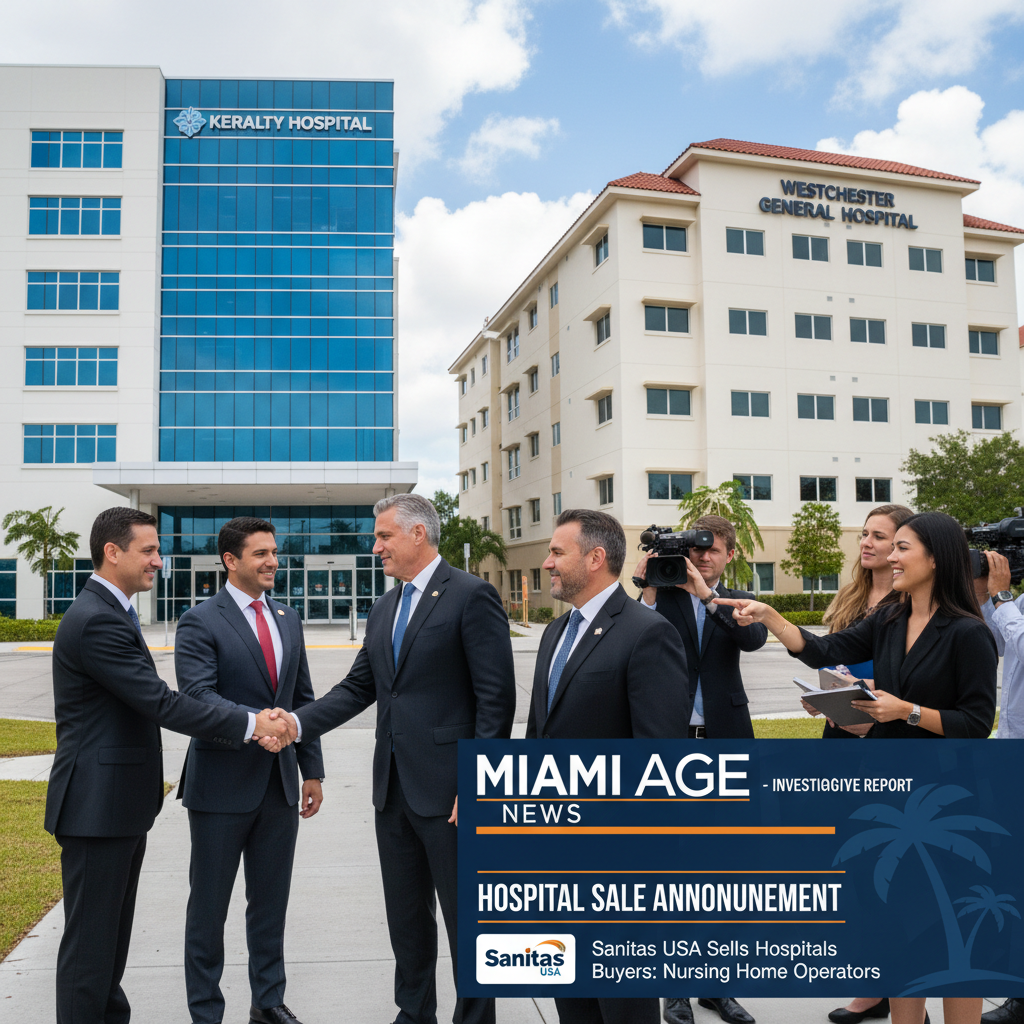 Two Miami hospitals, Keralty and Westchester General, sold to nursing home investors.